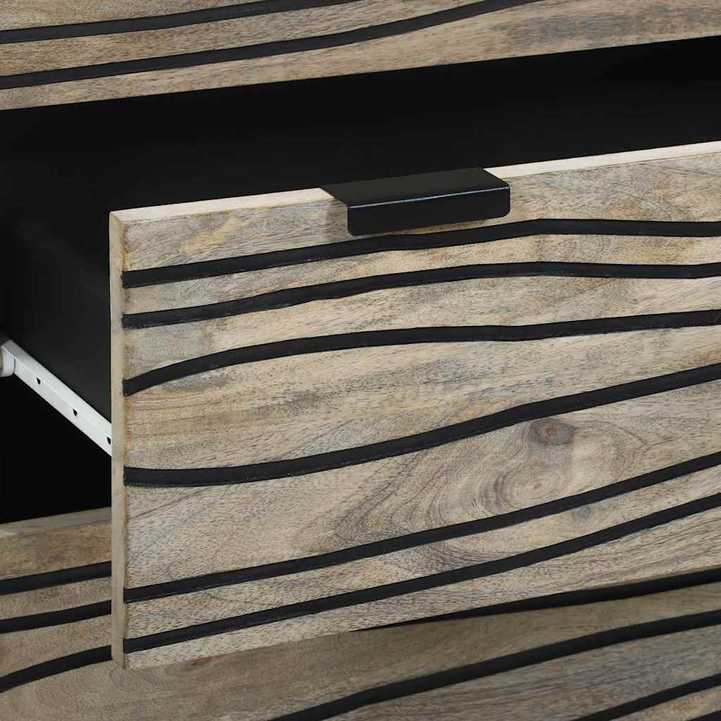 Badezimmermöbel Set mit Regal 3 pcs Weiß Massives Mango-Holz