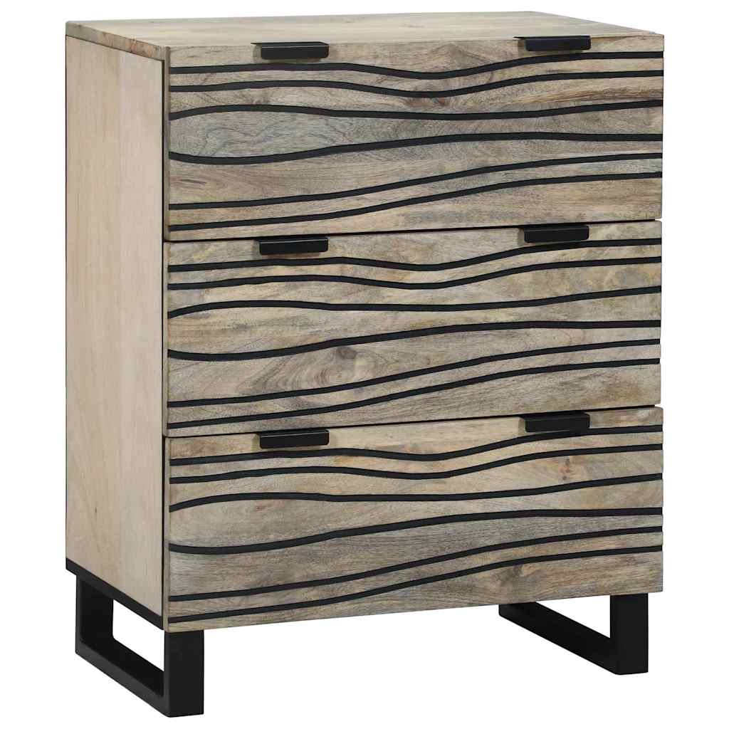 Sideboard Set 3 stk. Weiß 180 x 33 x 75 cm Massivholz Mango