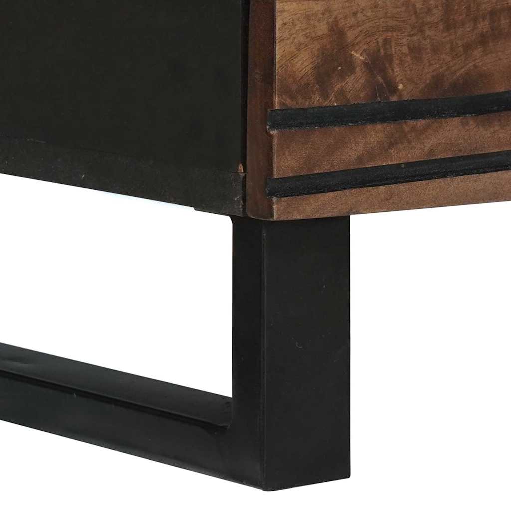 Sideboard Set 2 stk. Walnuss 120 x 33 x 75 cm Massivholz Mango