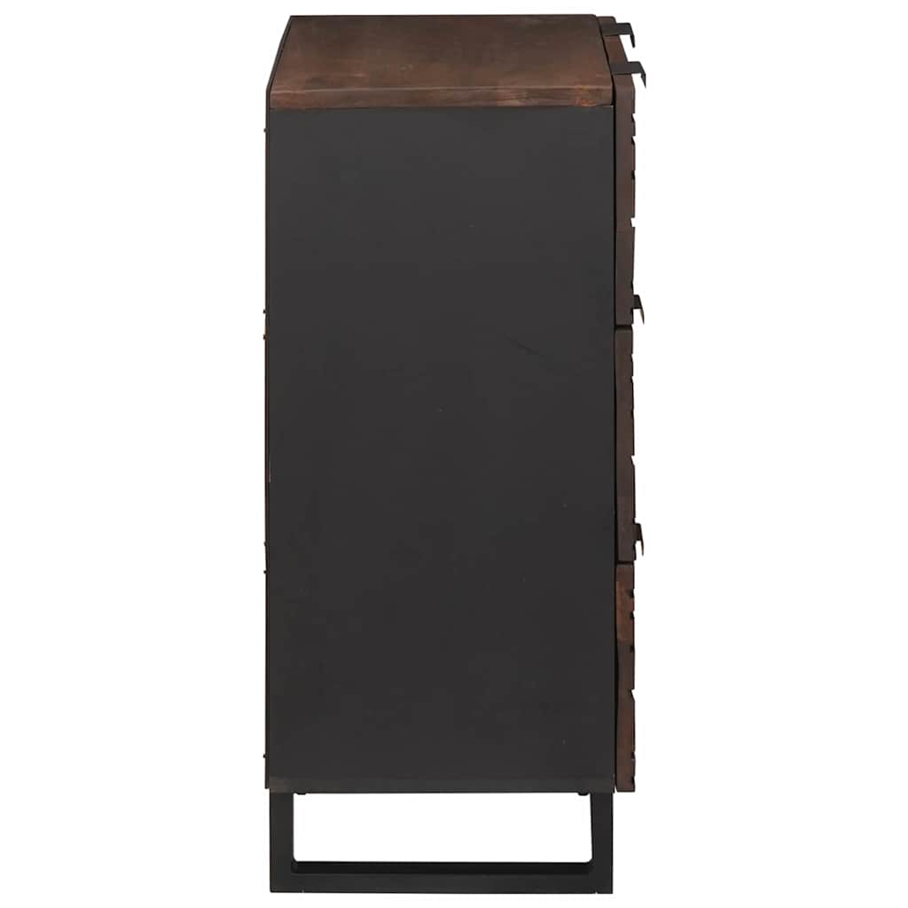 Sideboard Set 2 stk. Walnuss 120 x 33 x 75 cm Massivholz Mango