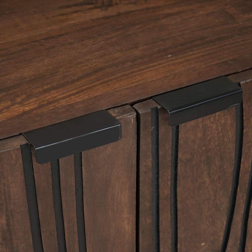 Badezimmermöbel Set mit Regal 3 pcs Braun Massives Mango-Holz