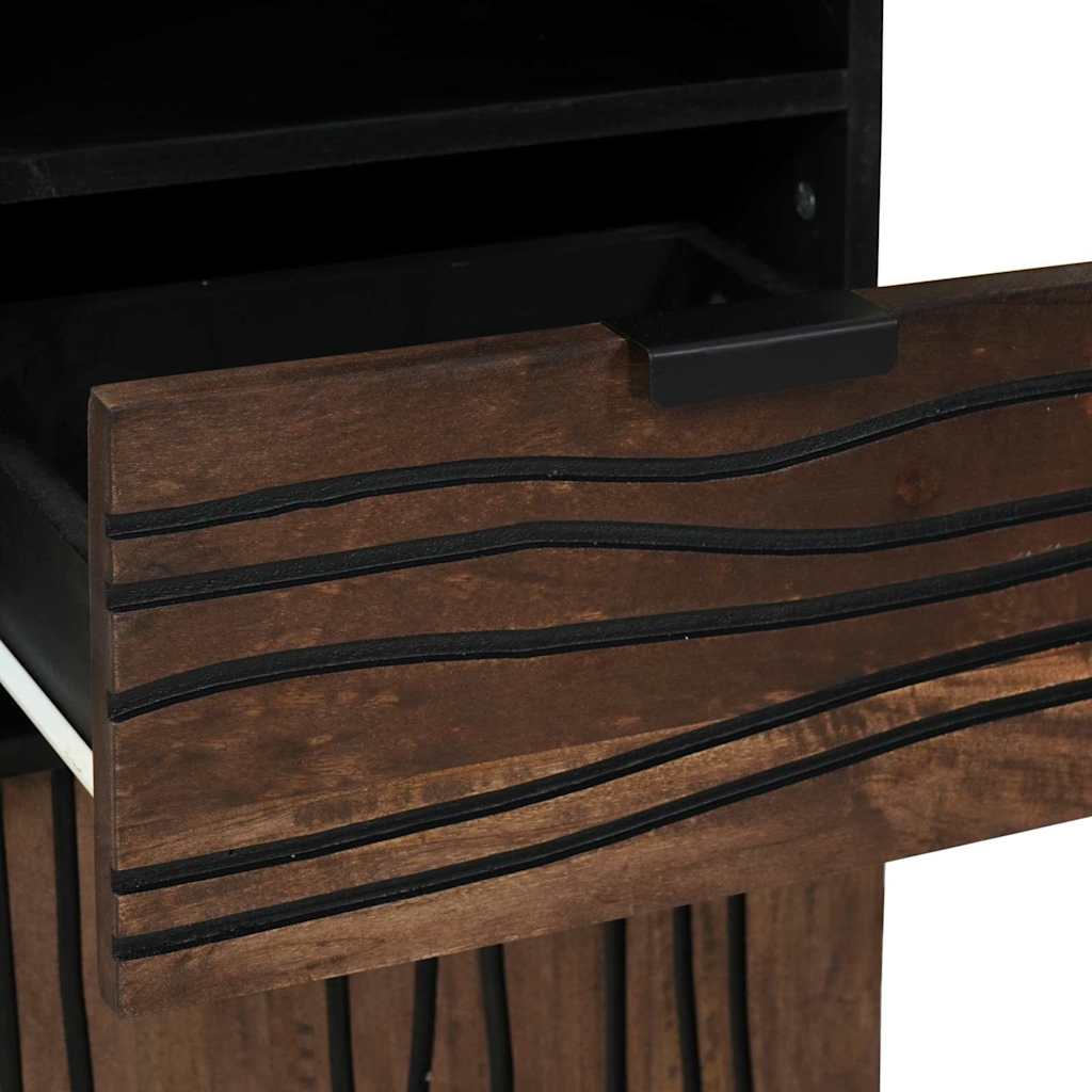 Badezimmermöbel Set mit Schubladen mit Regal 3 pcs Walnussbraun