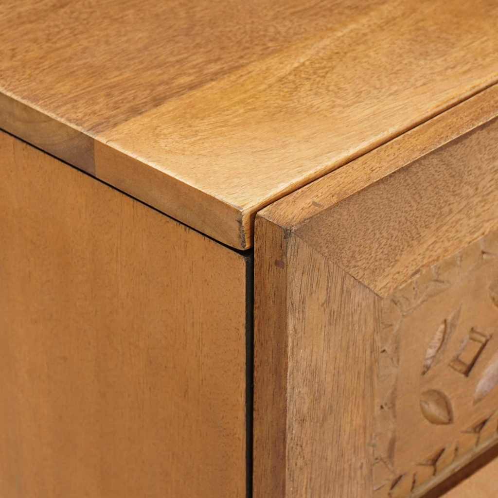 Sideboard 2 stk. 120 x 33,5 x 75 cm massives Mangoholz Braun