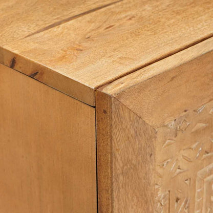 Sideboard 3 stk. 180 x 33,5 x 75 cm massives Mangoholz Braun