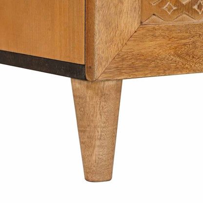 Sideboard 3 stk. 180 x 33,5 x 75 cm massives Mangoholz Braun