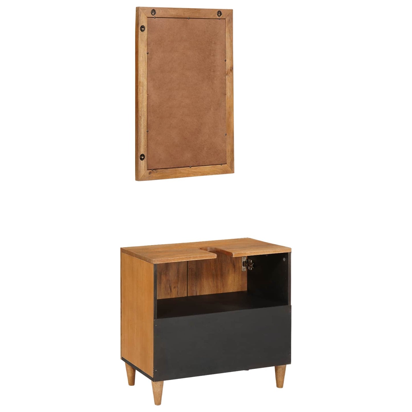 Badezimmermöbel-Set 2 stk. Braun 62 x 33 x 58 cm Holzwerkstoff