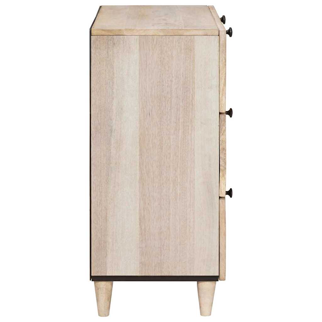 Sideboard 2 pcs Weiß 120 x 33,5 x 75 cm massives Mangoholz