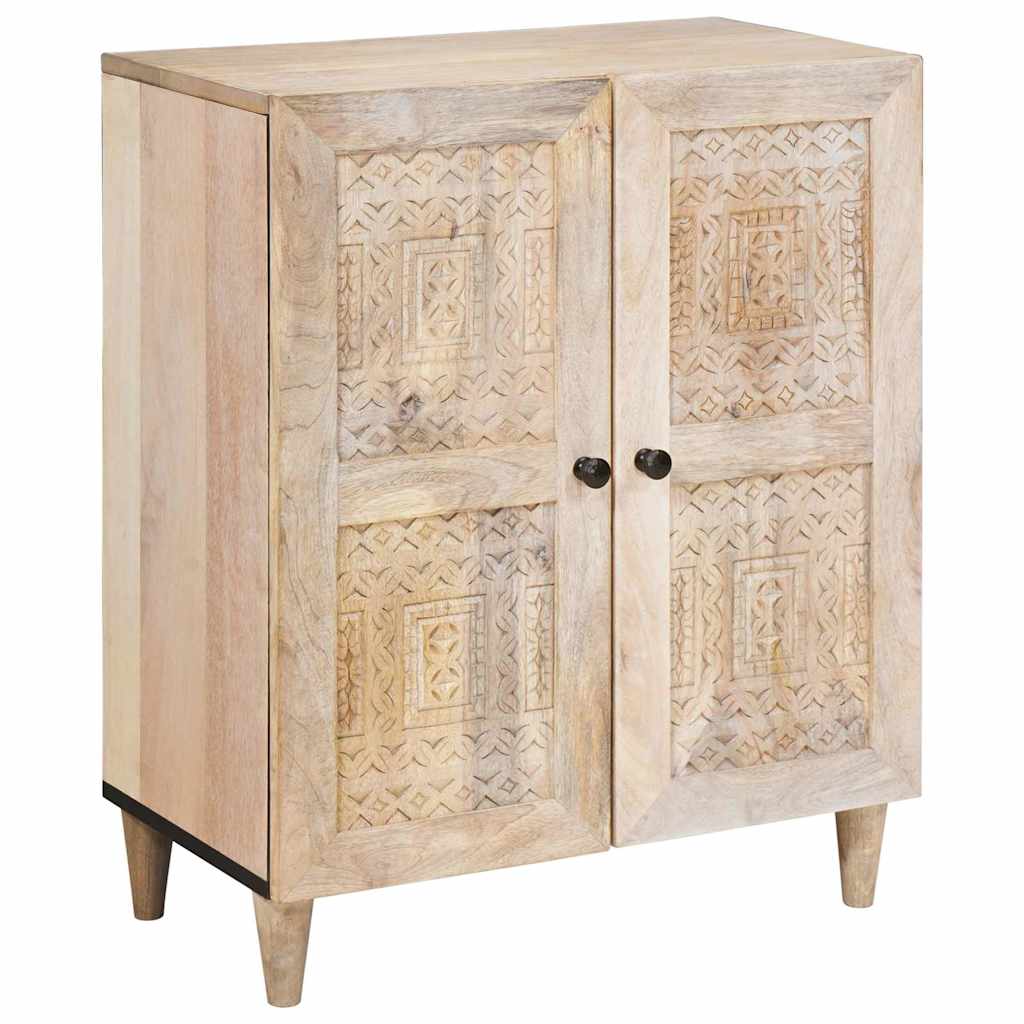 Sideboard 3 Stk. 180 x 33,5 x 75 cm massives Mangoholz Weiß