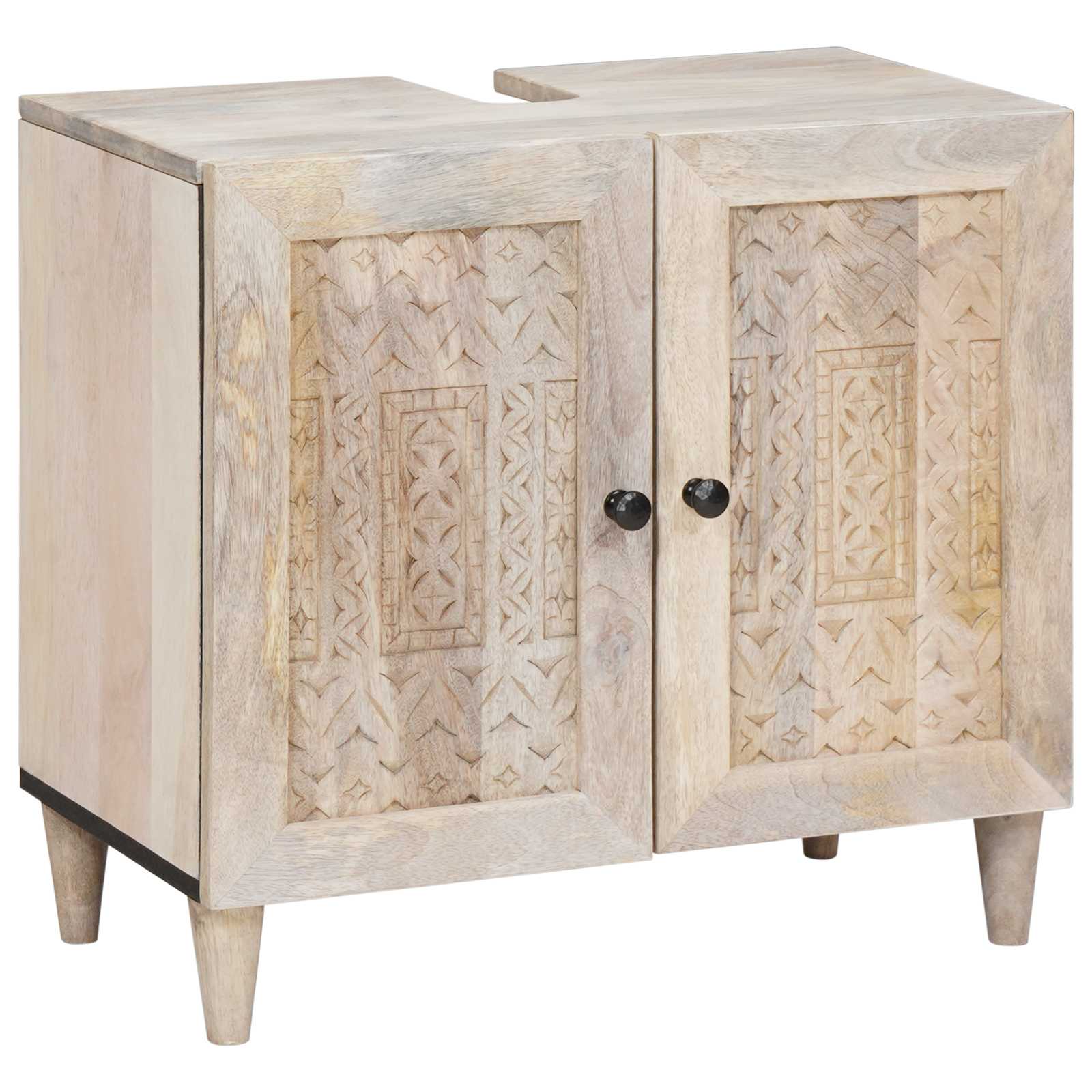 Badezimmermöbel-Set 2 stk. Weiß 62 x 33 x 58 cm Holzwerkstoff