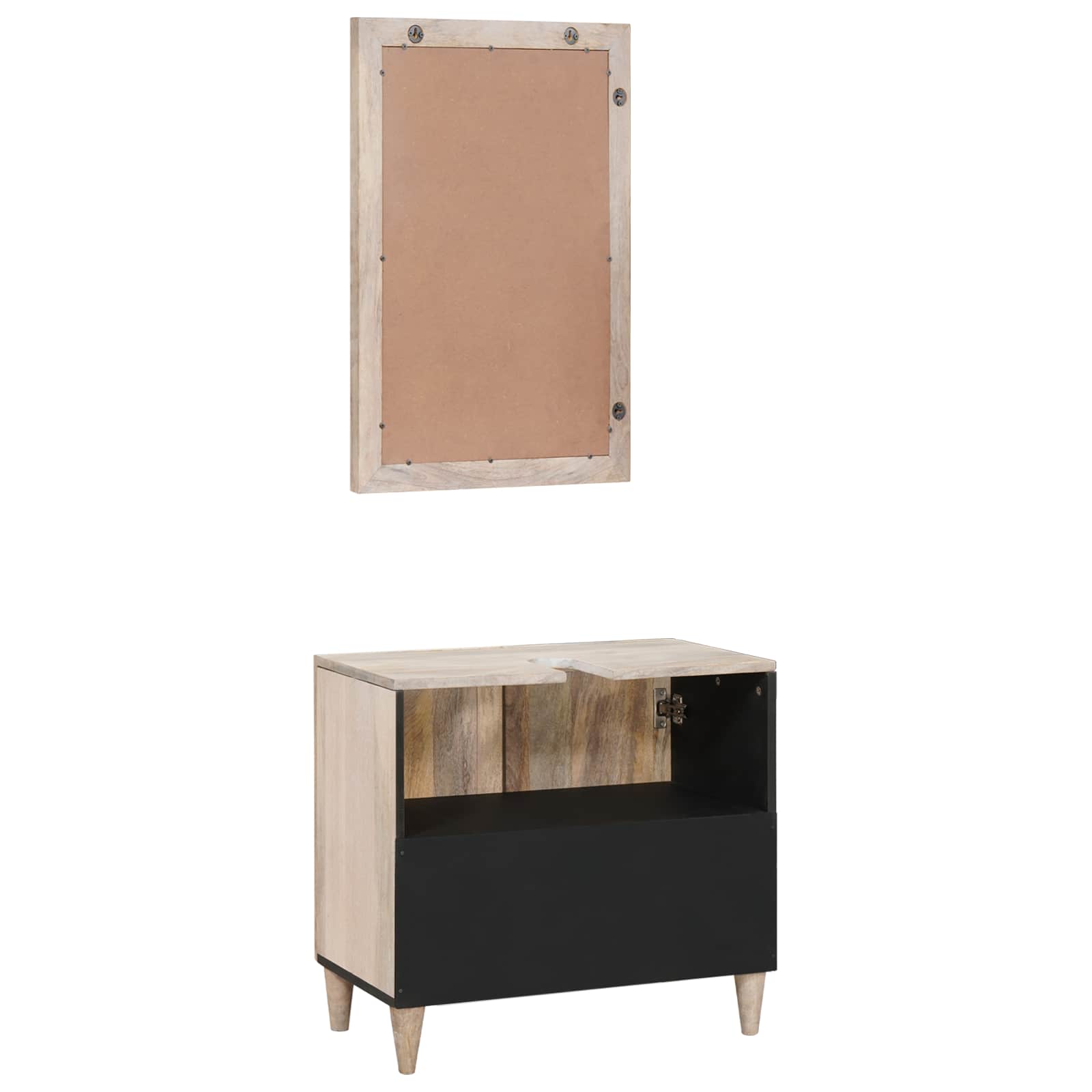 Badezimmermöbel-Set 2 stk. Weiß 62 x 33 x 58 cm Holzwerkstoff