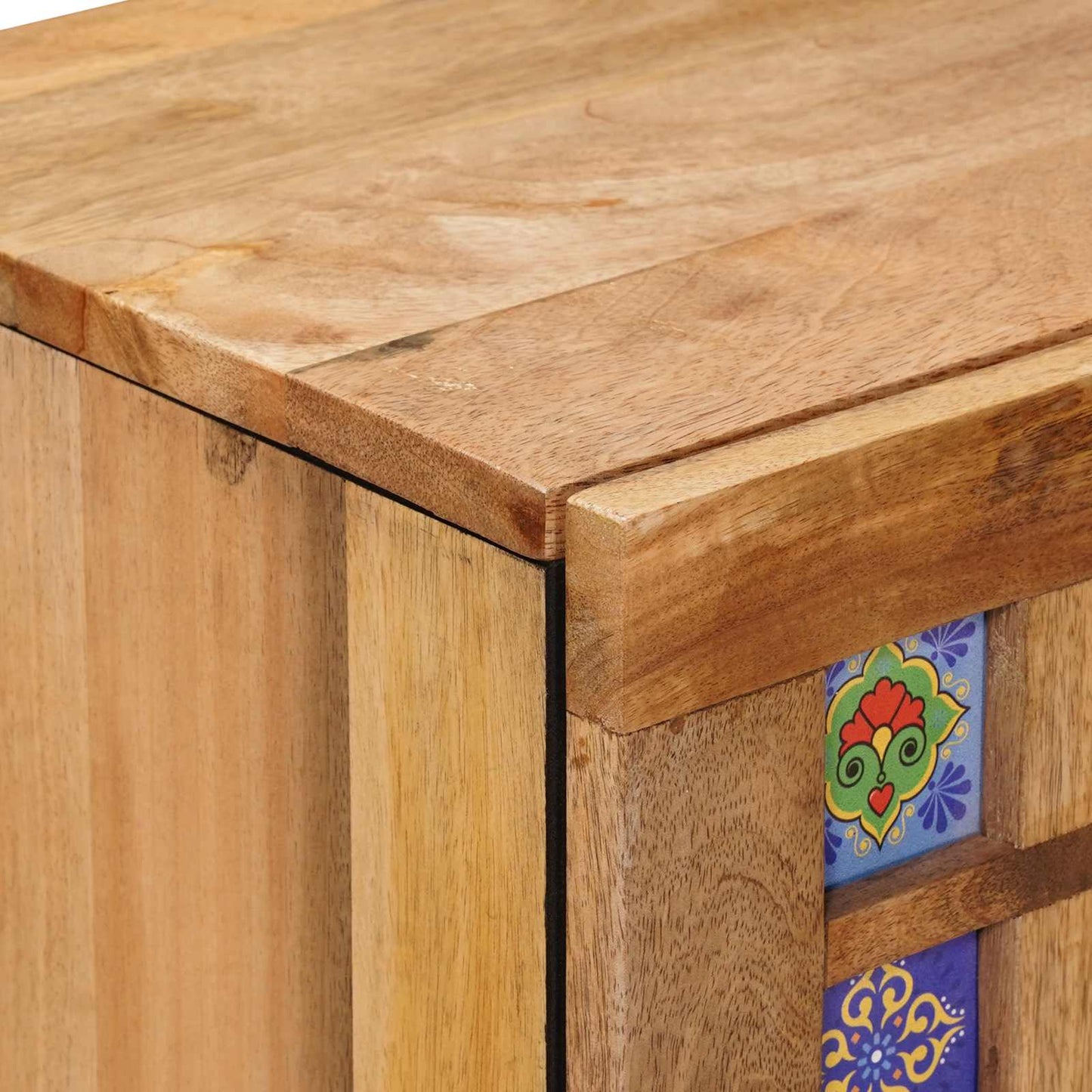 Badezimmermöbel-Set mit Schubladen 3 pcs Natur Massivholz Mango