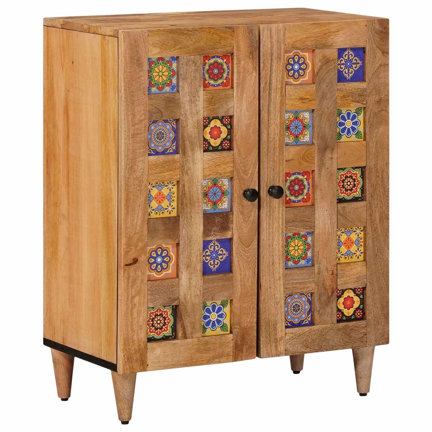 Badezimmermöbel-Set mit Schubladen 3 pcs Natur Massivholz Mango