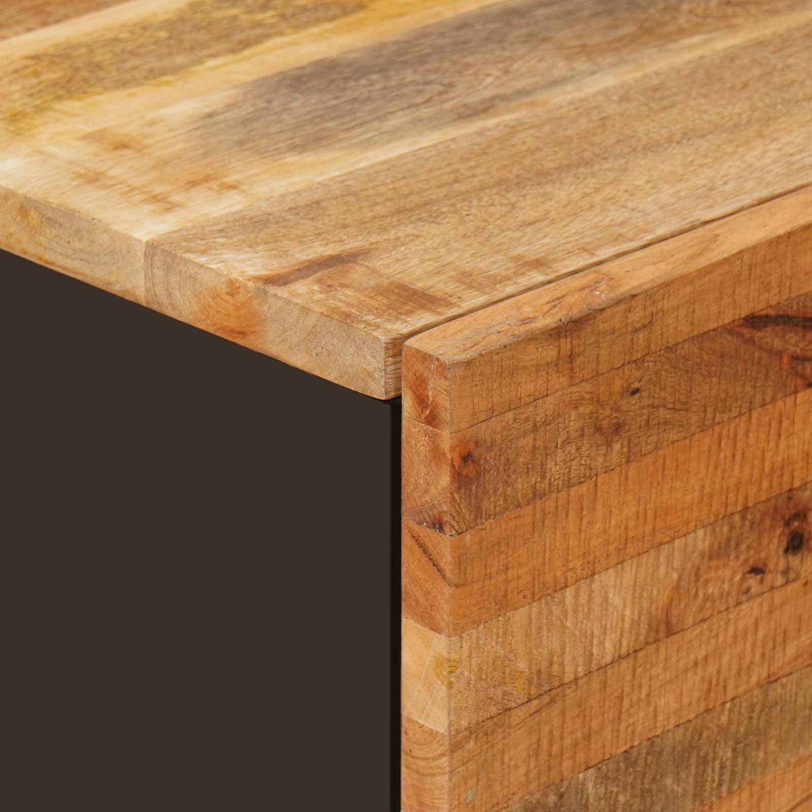 Sideboard 3 Stk. 60 x 33 x 75 cm Massivholz Mango Braun