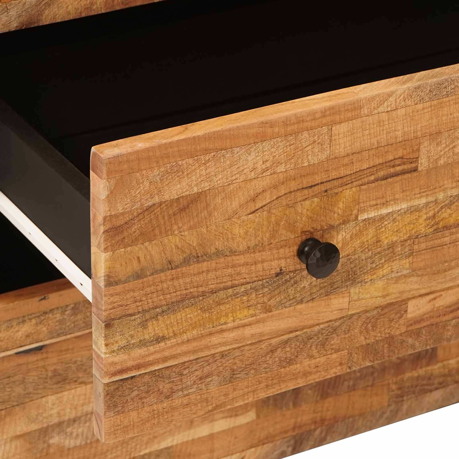 Sideboard 3 Stk. 60 x 33 x 75 cm Massivholz Mango Braun