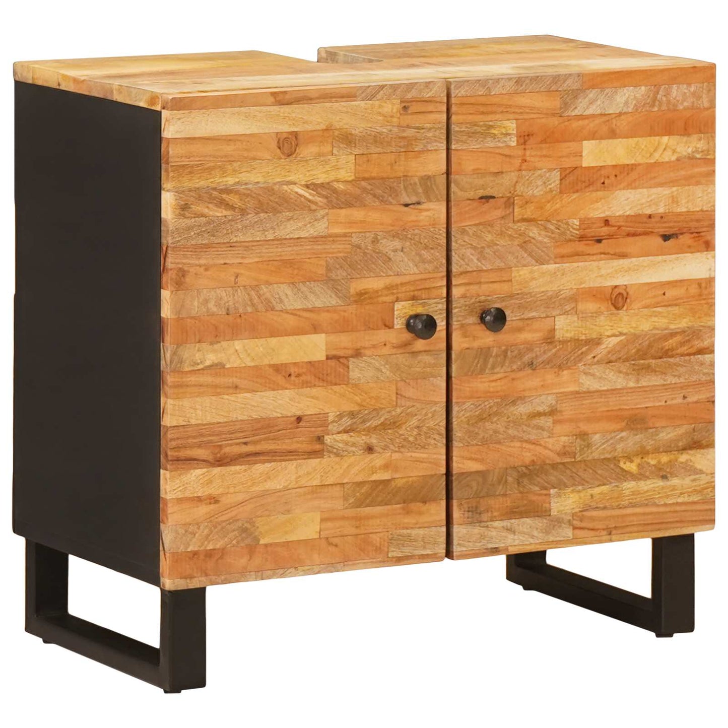 Badezimmer Sets 2 stk. Natur 62 x 33 x 68 cm Massivholz Mango