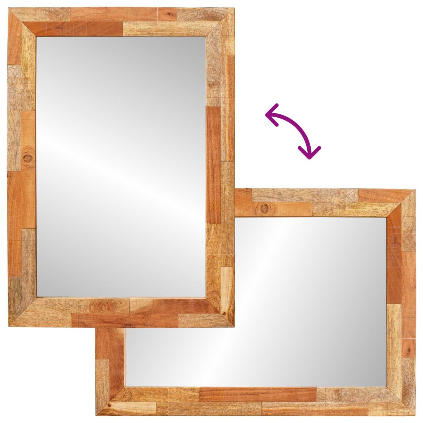 Badezimmer Sets 2 stk. Natur 62 x 33 x 68 cm Massivholz Mango