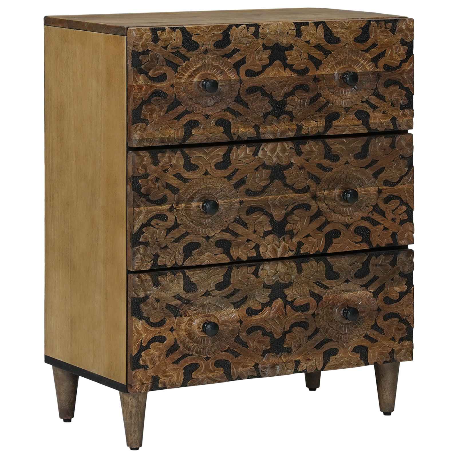 Sideboard 2 stk. 60 x 33,5 x 75 cm Massivholz Mango Braun