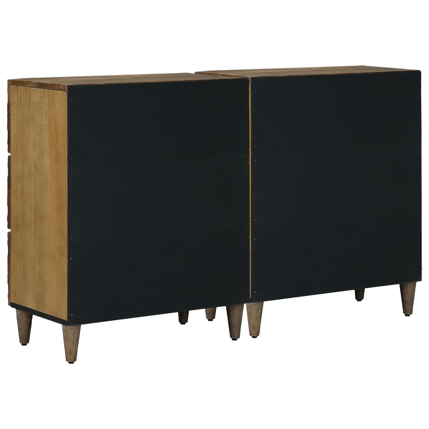 Sideboard 2 stk. 60 x 33,5 x 75 cm Massivholz Mango Braun