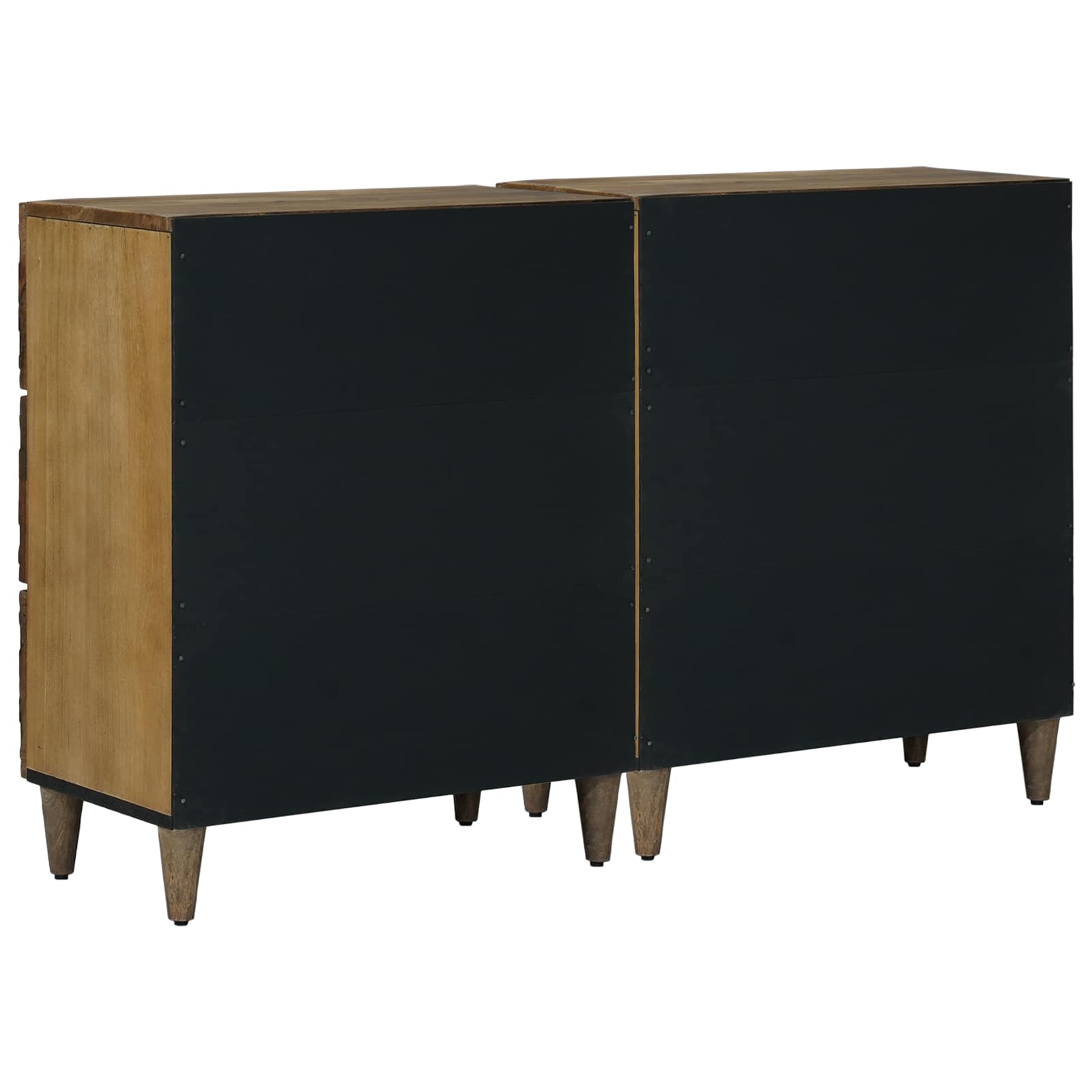 Sideboard 2 stk. 60 x 33,5 x 75 cm Massivholz Mango Braun