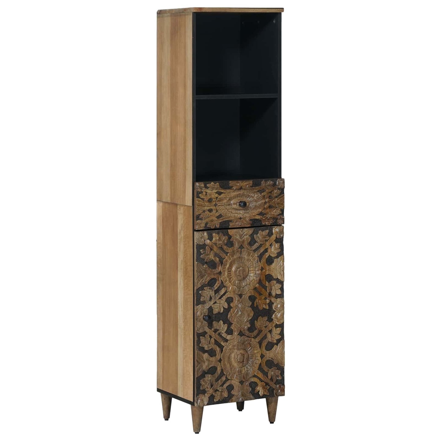 Badezimmermöbel-Set mit Schubladen 3 pcs Braun Massivholz Mango
