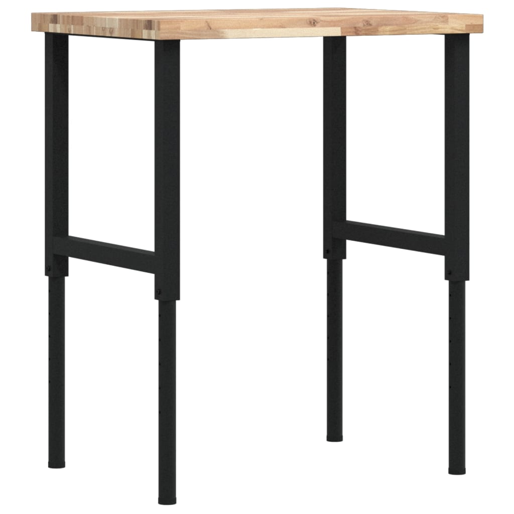 Werkbank 80x60x(73-99,5) cm Massivholz Akazie Rechteckig
