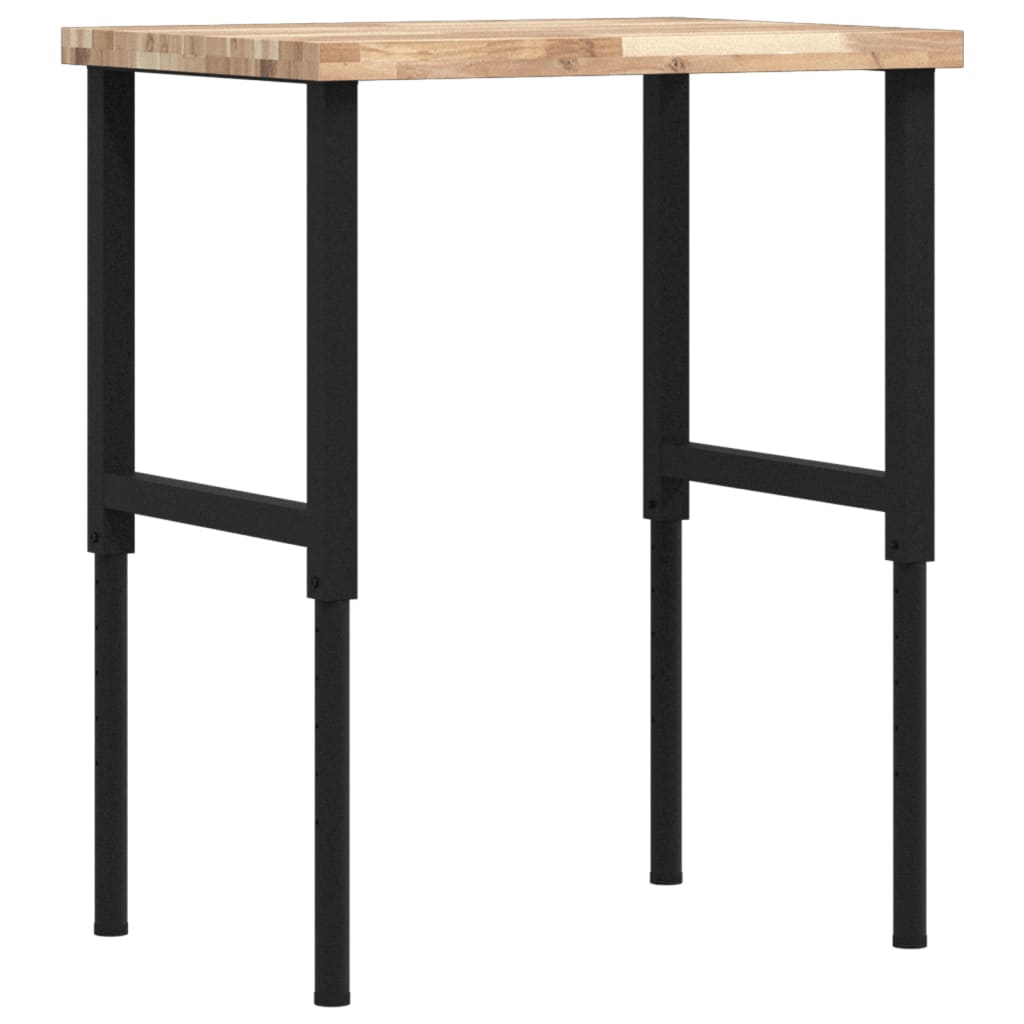 Werkbank 80x60x(73-99,5) cm Massivholz Akazie Rechteckig