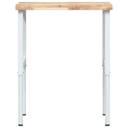 Werkbank 80x60x(73-99,5) cm Massivholz Akazie Rechteckig