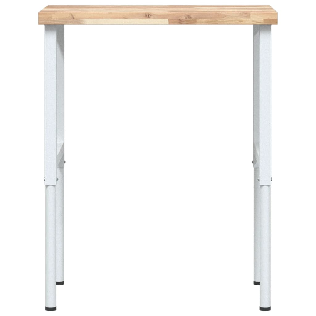 Werkbank 80x60x(73-99,5) cm Massivholz Akazie Rechteckig