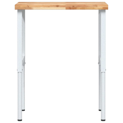 Werkbank 80x60x(73-99,5) cm Massivholz Akazie Rechteckig