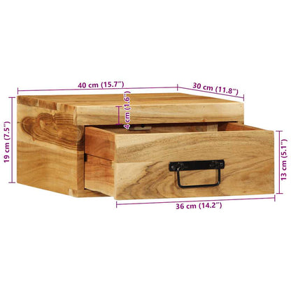 Wand-Nachttisch Massivholz Akazie