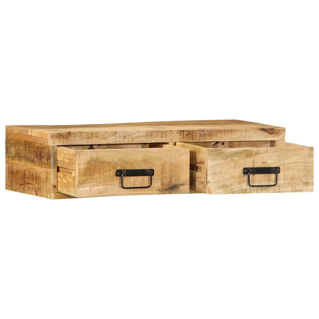 TV-Wandschrank 80x30x19 cm Raues Mangoholz