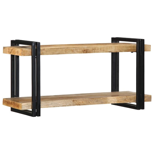Wall shelf 90x33x45 cm rough solid mango wood