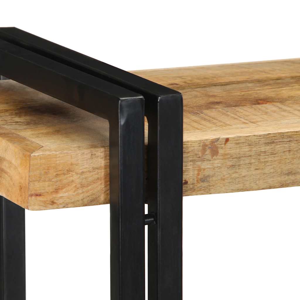Wall shelf 90x33x45 cm rough solid mango wood