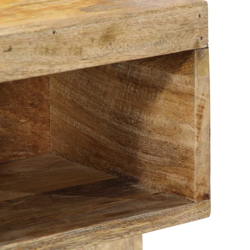 Nachttisch 50x27x50 cm Raues Mango-Massivholz