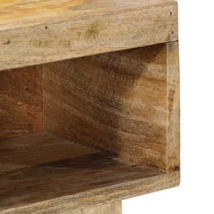 Nachttisch 50x27x50 cm Raues Mango-Massivholz