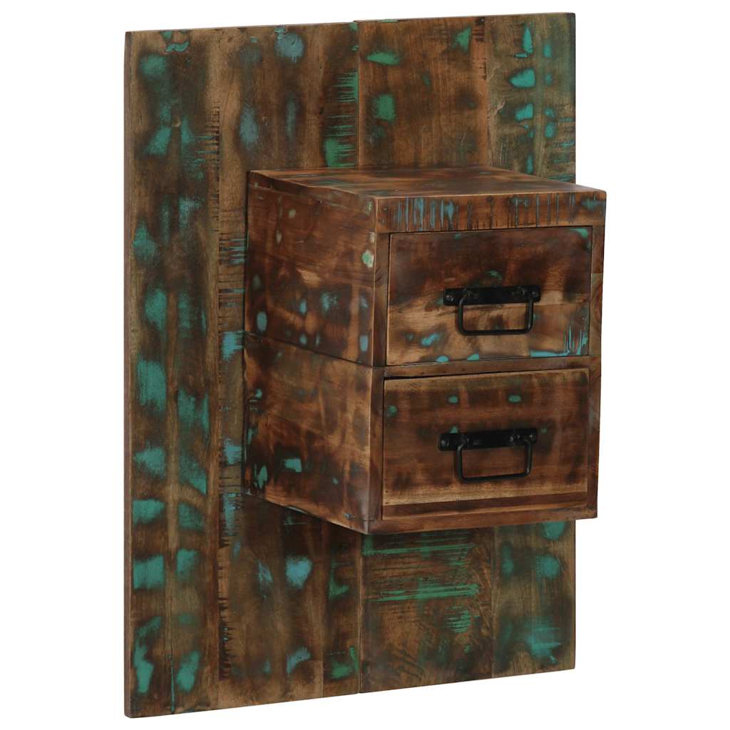 Nachttisch Mehrfarbig 60x32x80 cm Altholz Massiv