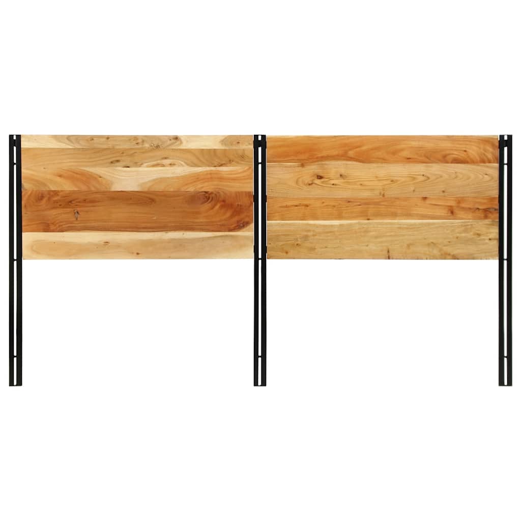 Kopfteil 200 cm Massivholz Akazie und Eisen