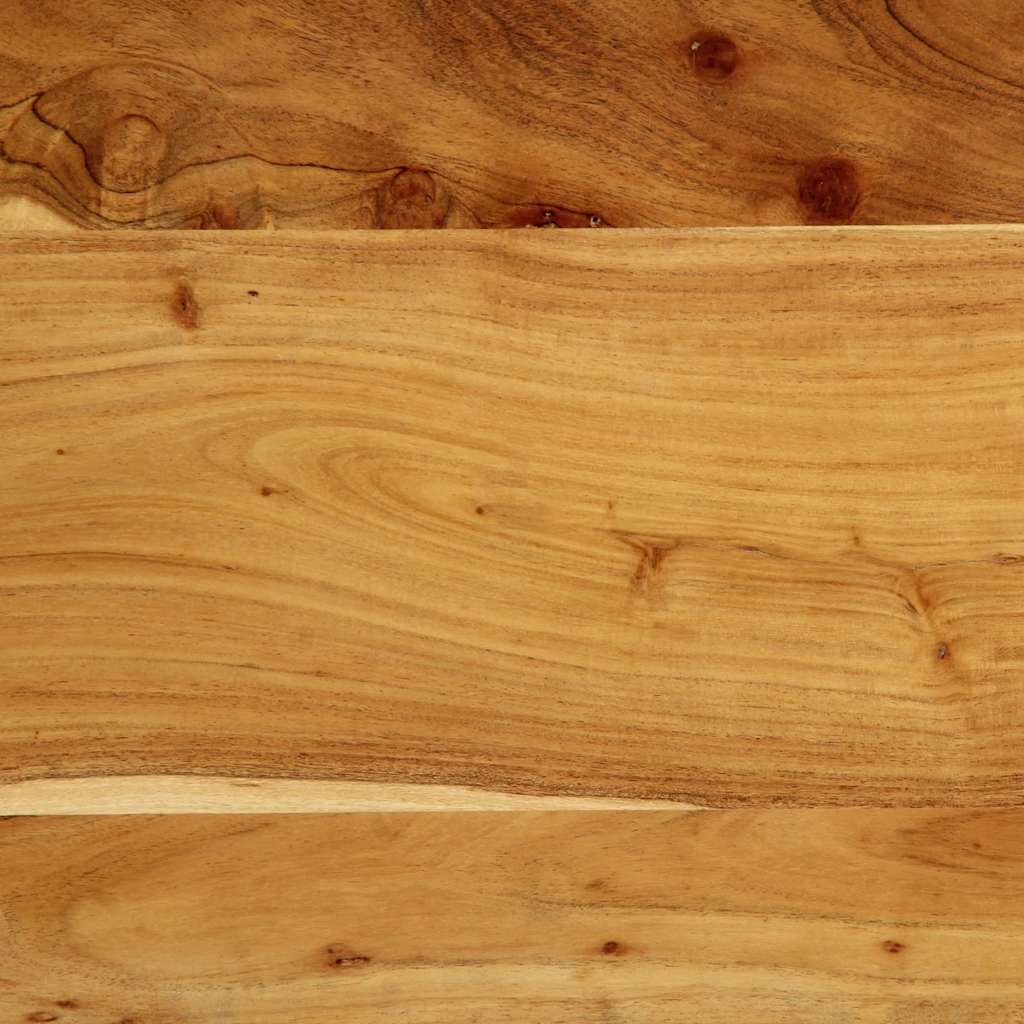 Kopfteil 200 cm Massivholz Akazie und Eisen