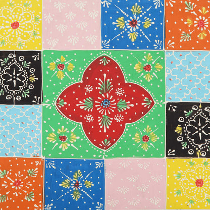 Nachttisch Mehrfarbig 40x35x45 cm Massivholz Mango