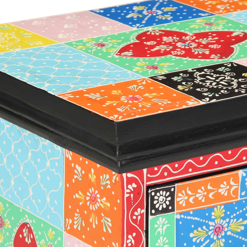 Nachttisch 2 stk. Mehrfarbig 40 x 35 x 45 cm Massivholz Mango