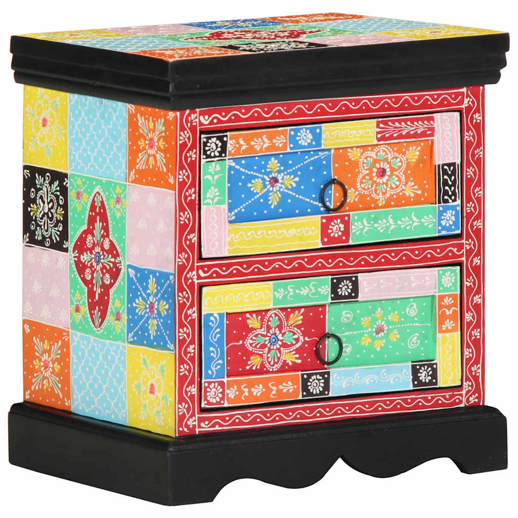 Nachttisch 2 stk. Mehrfarbig 40 x 35 x 45 cm Massivholz Mango