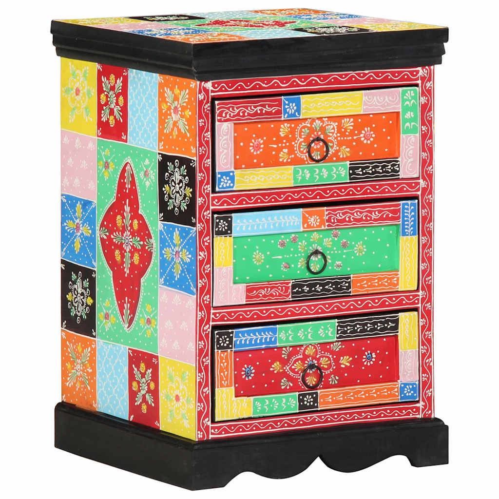 Schubladenschrank Mehrfarbig 40 x 40 x 60 cm Massivholz Mango