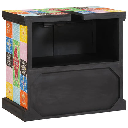 Waschbeckenunterschrank Braun 60 x 35 x 55 cm Massivholz Mango