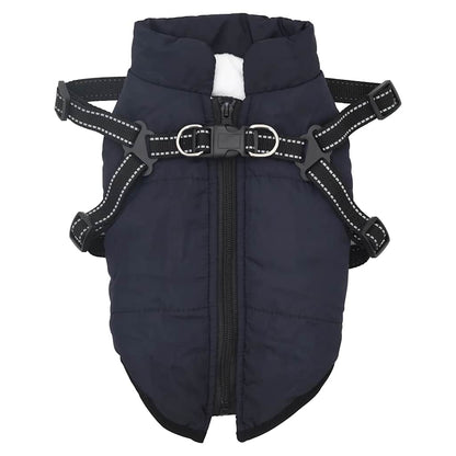Hundemantel Geschirr Wasserdicht Reflektierend Marineblau L24