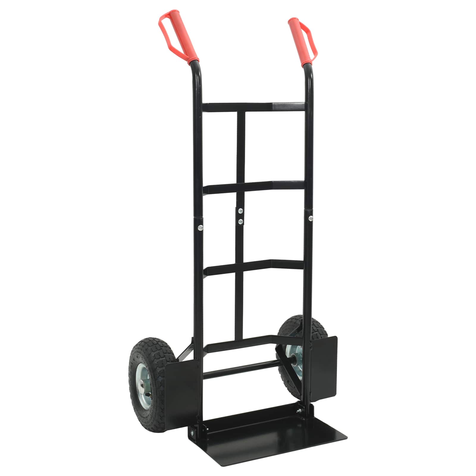 Erweiterbarer Handwagen Schwarz und Rot 57 x 46 x 113 cm Stahl