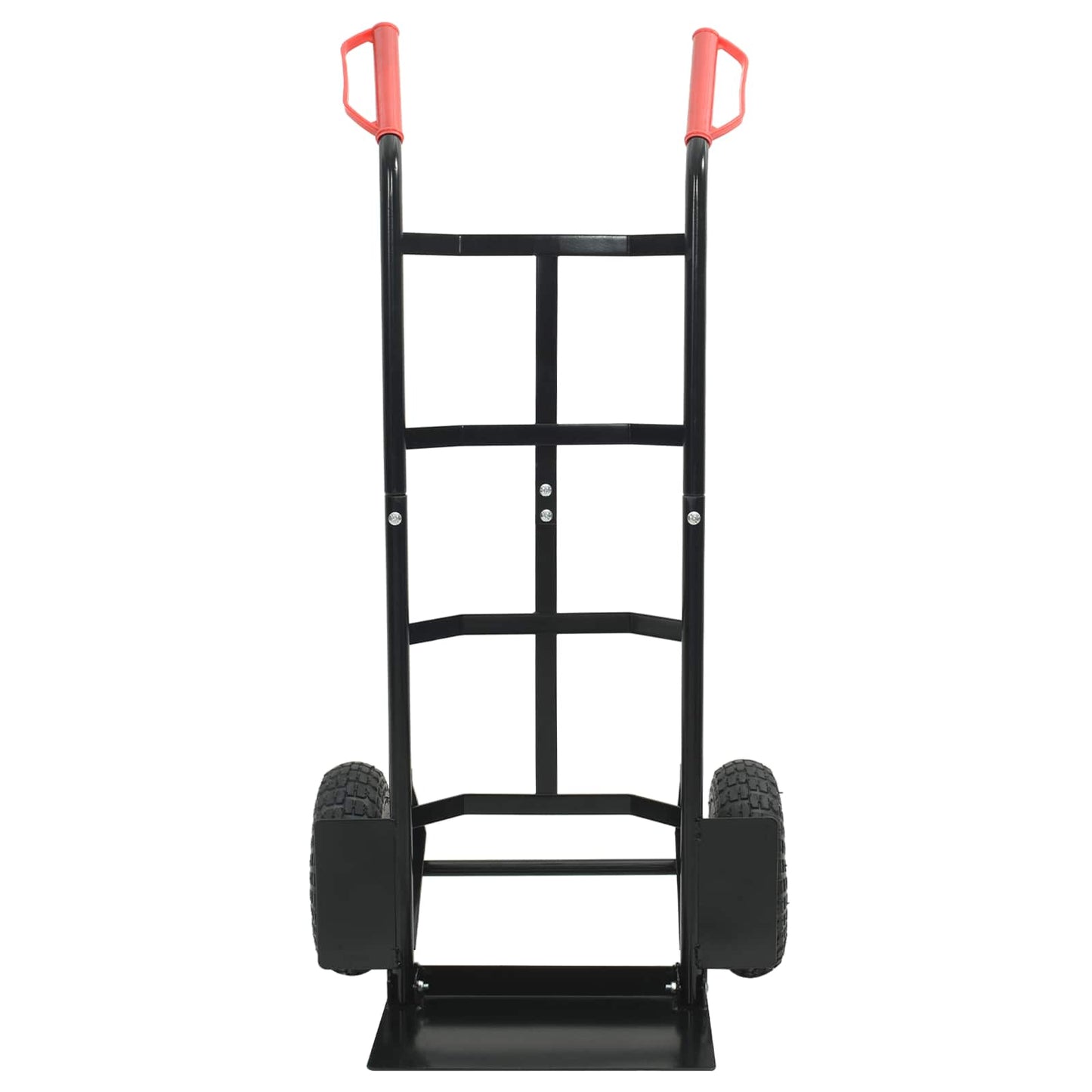 Erweiterbarer Handwagen Schwarz und Rot 57 x 46 x 113 cm Stahl