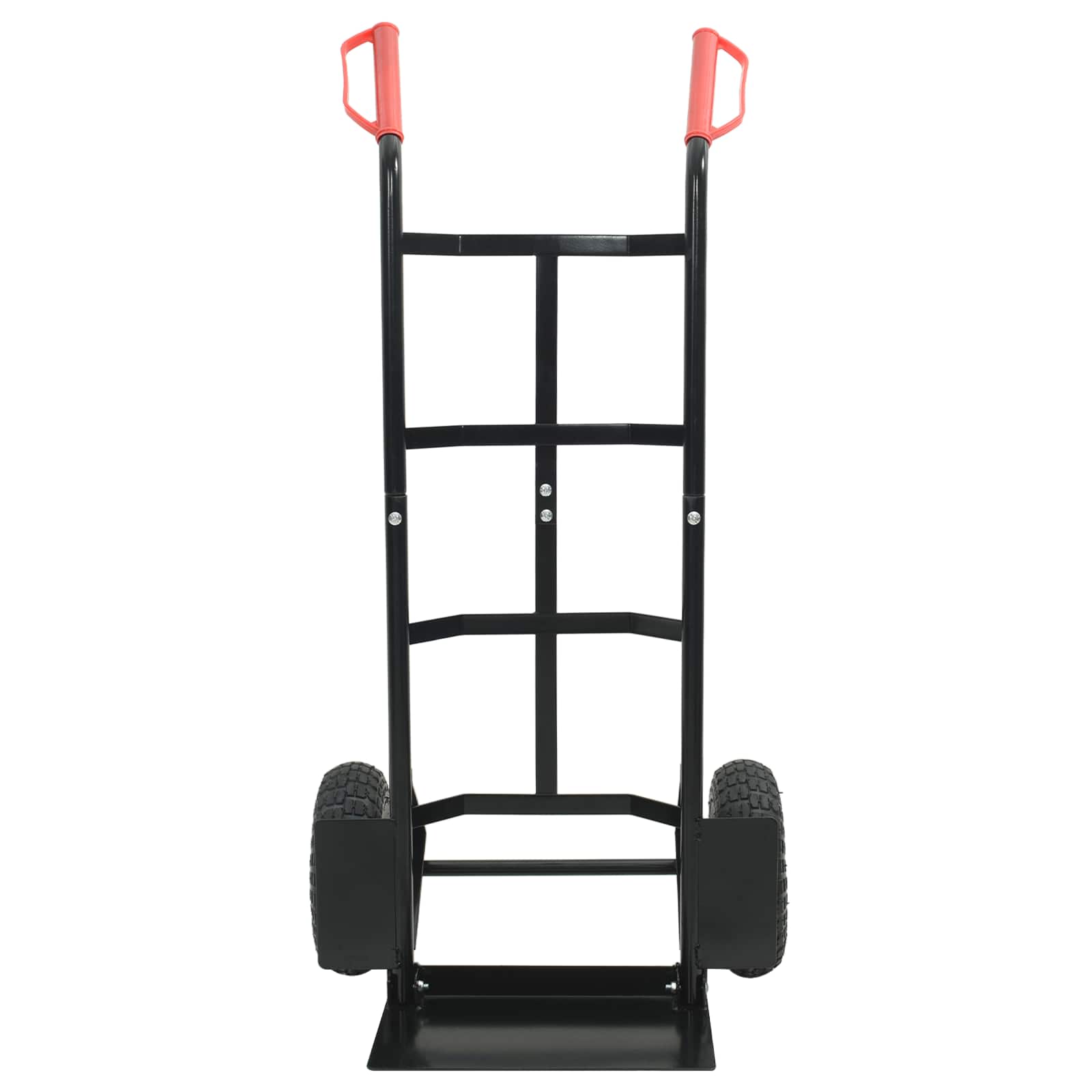 Erweiterbarer Handwagen Schwarz und Rot 57 x 46 x 113 cm Stahl