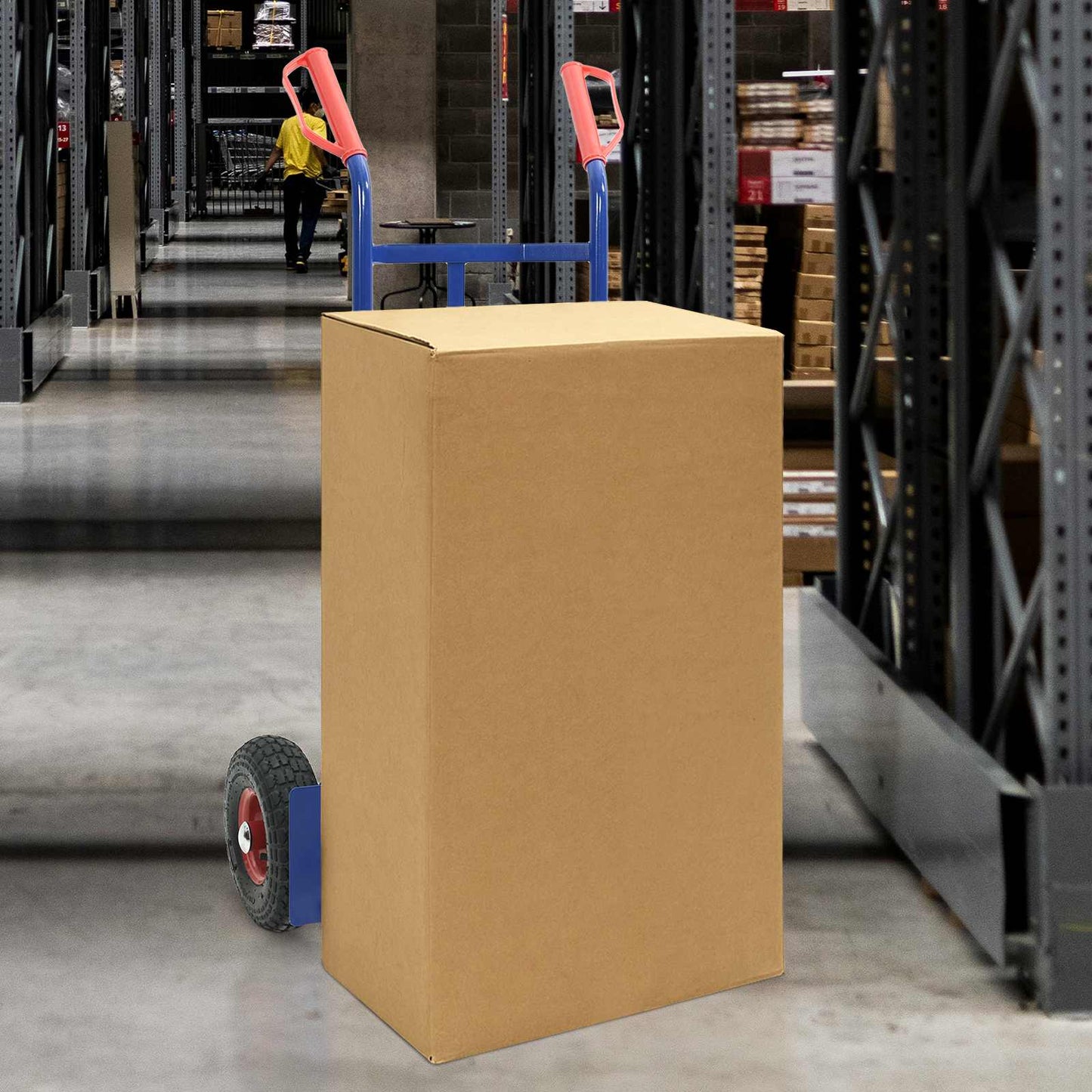 Erweiterbarer Handwagen Blau und Rot 57 x 46 x 113 cm Stahl