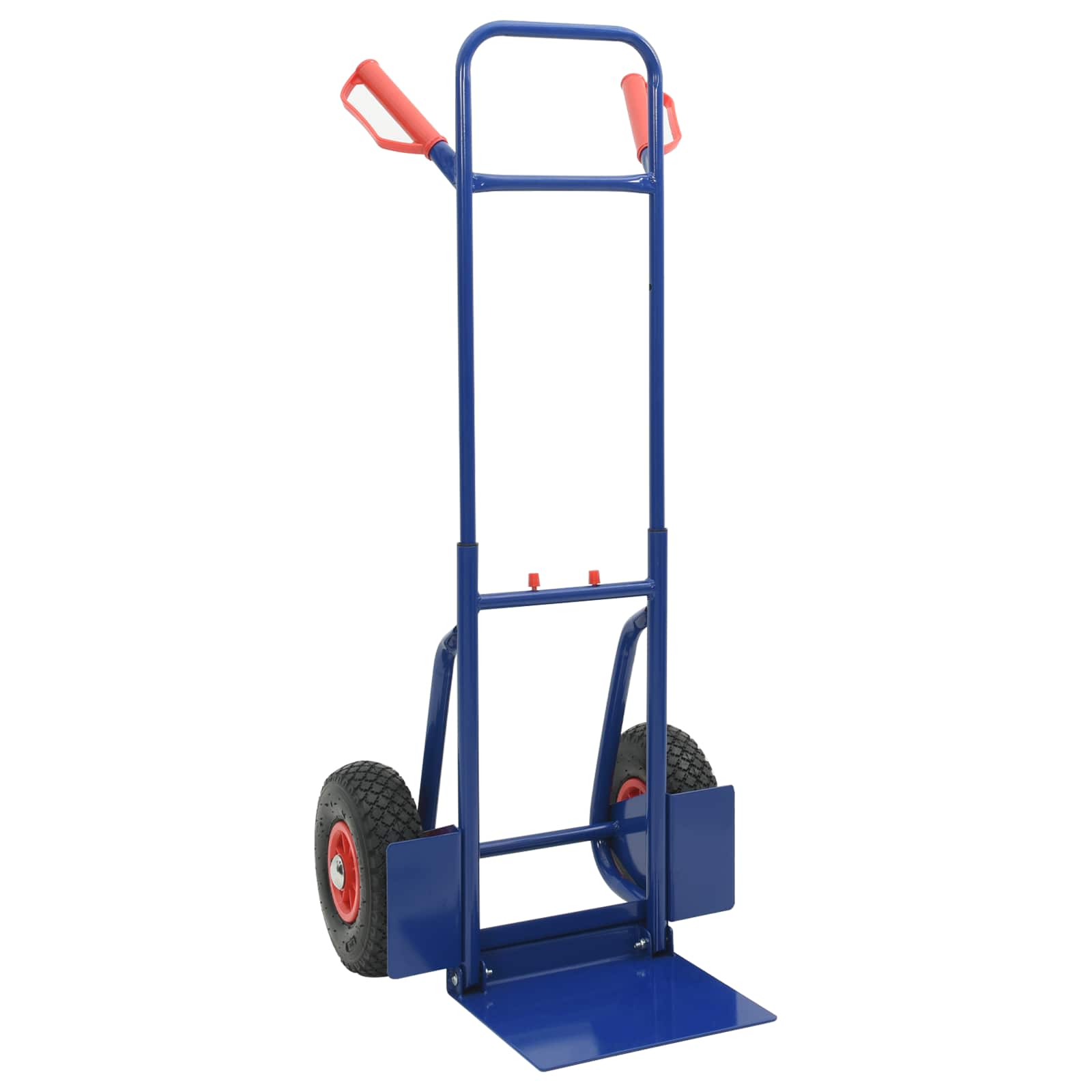Erweiterbarer Handwagen Blau und Rot 49,5 x 53 x 114 cm Stahl