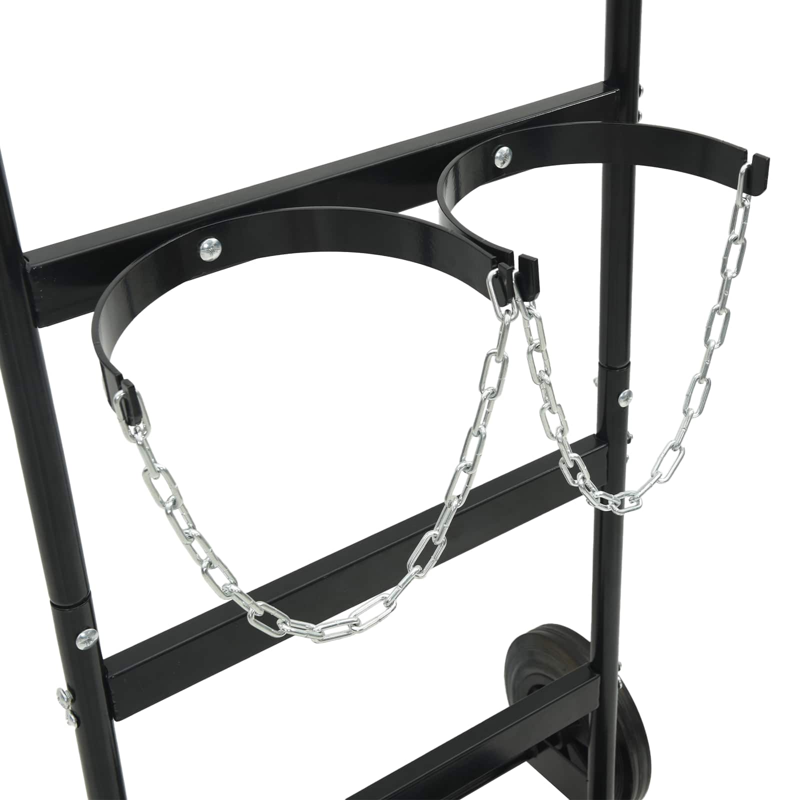 Handwagen Schwarz und Rot 63 x 43,5 x 110 cm Stahl